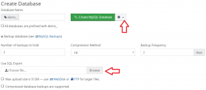 Importing a database