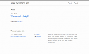 A basic Jekyll blog